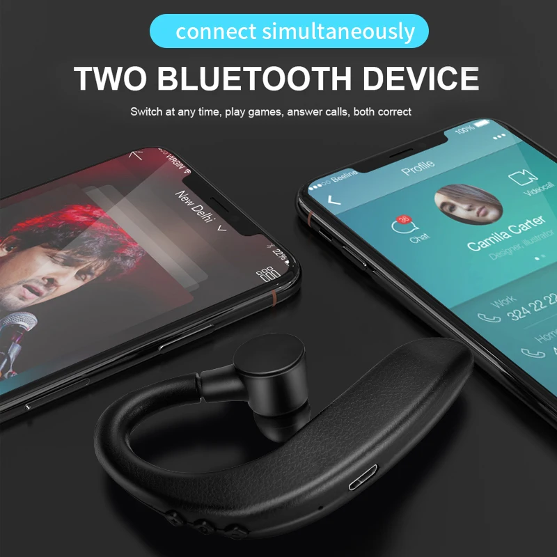 Nový Bluetooth Headset Bluetooth 5.0 Slúchadlo handsfree Slúchadlá Bezdrôtové Slúchadlá Slúchadlá Slúchadlo Pre Mobilný Telefón Xiao Mi
