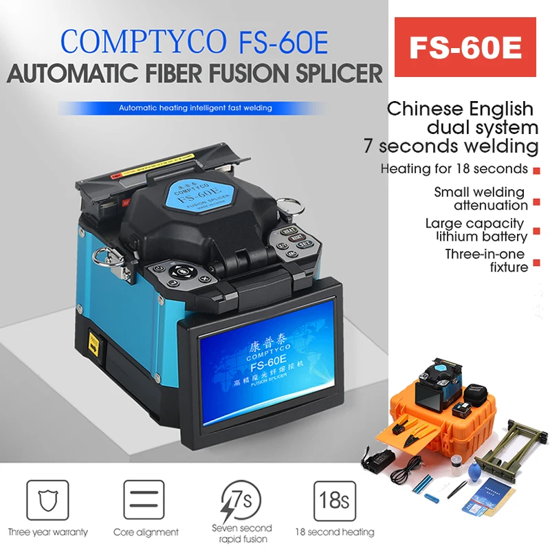 Nový produkt podpora COMPTYCO FTTH (Fiber Optic Zváranie Spojov Stroj Optického Vlákna Fusion Splicer FS-60E