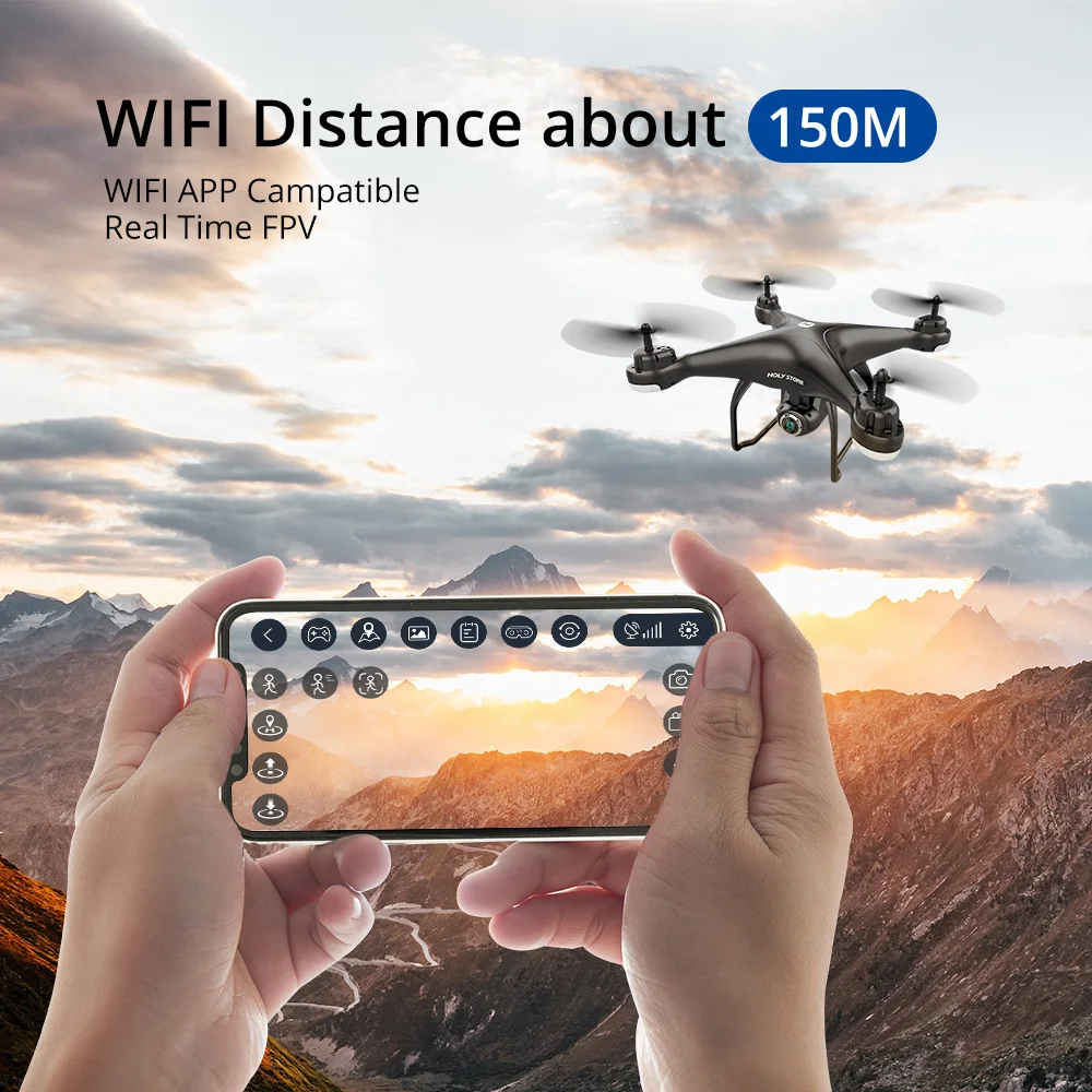 Nový príchod HS120D 2K GPS RC Drone FPV HD Kamera Profissional Wifi RC Hučí Selfie Postupujte podľa Mňa Quadcopter deti hračky s GPS