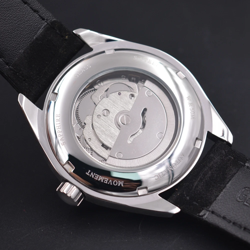 Nový príchod Módne 41mm Corgeut Japonsko MIYOTA Zafírové Sklo top značky luxusné hodiny mužskej kože Automatický Pohyb pánske Hodinky