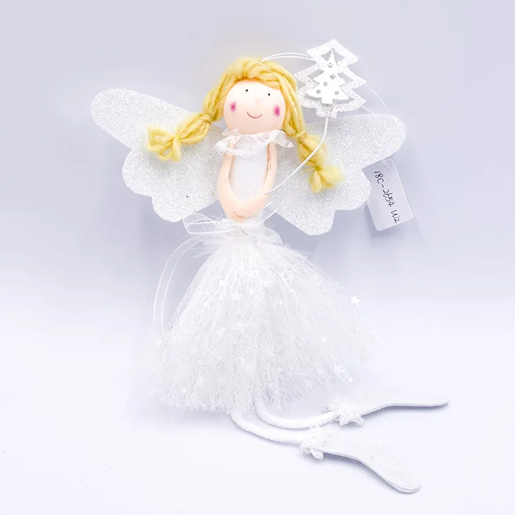 Nový Roztomilý Vianočné Bábika Anjel Elf Dievča Vianočné Prívesok na Vianočný Stromček, Okenné Dekorácie, Ozdoby Nový Rok Deti Darček