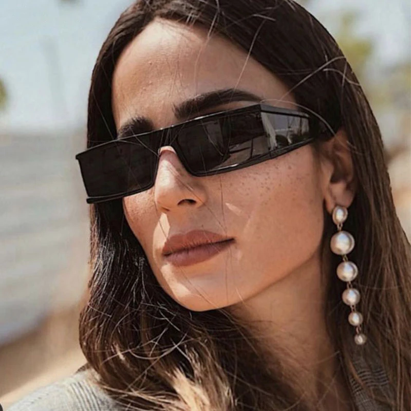 Nový Štýl 2020 Ženy Okuliare Luxusné Retro Dizajnér Námestie Rámom slnečné Okuliare Ženy Vysokej Kvality Jasné Rám Jedinečné Okuliare UV400