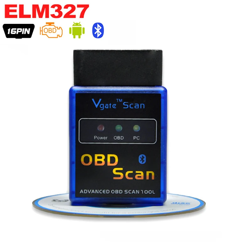 OBD2 Vgate Scan ELM327 Bluetooth V2.1 Auto-detektor ELM 327 Diagnostických nástrojov OBD OBD 2 skener automotivo Adaptér Diagnostický Nástroj