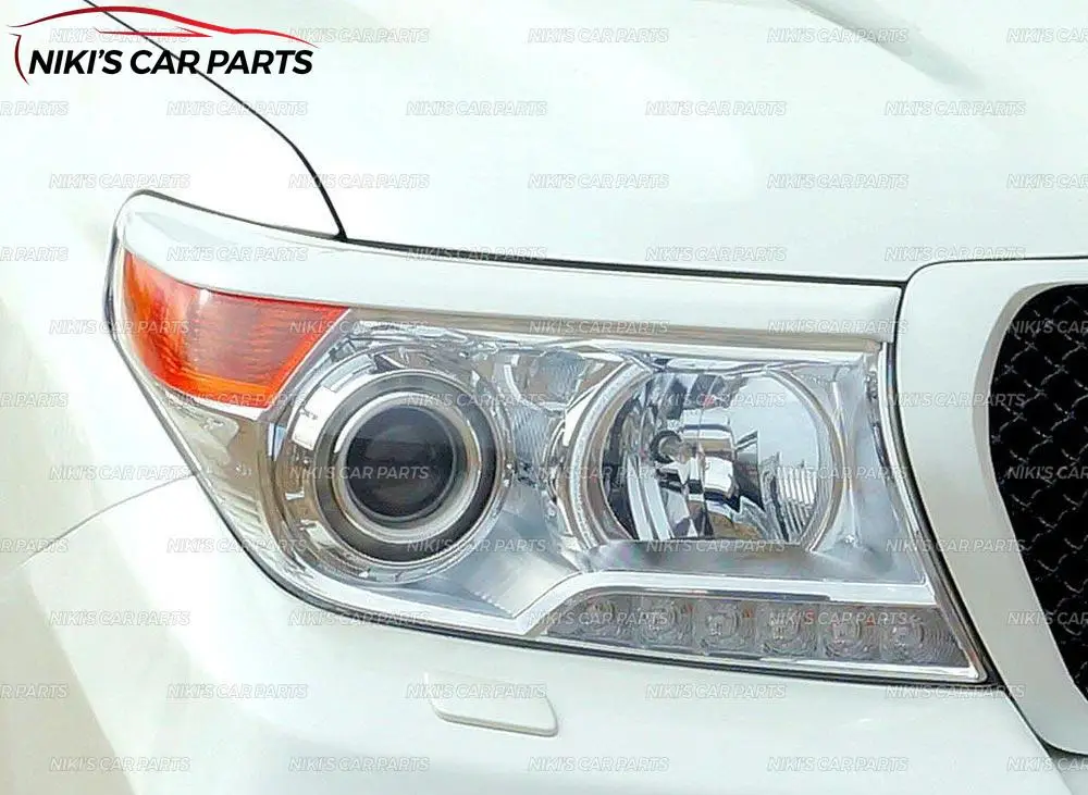 Obočie na svetlomety prípade Toyota LC 200 FL 2012-ABS plast riasiniek rias liatie dekorácie auto tuning styling