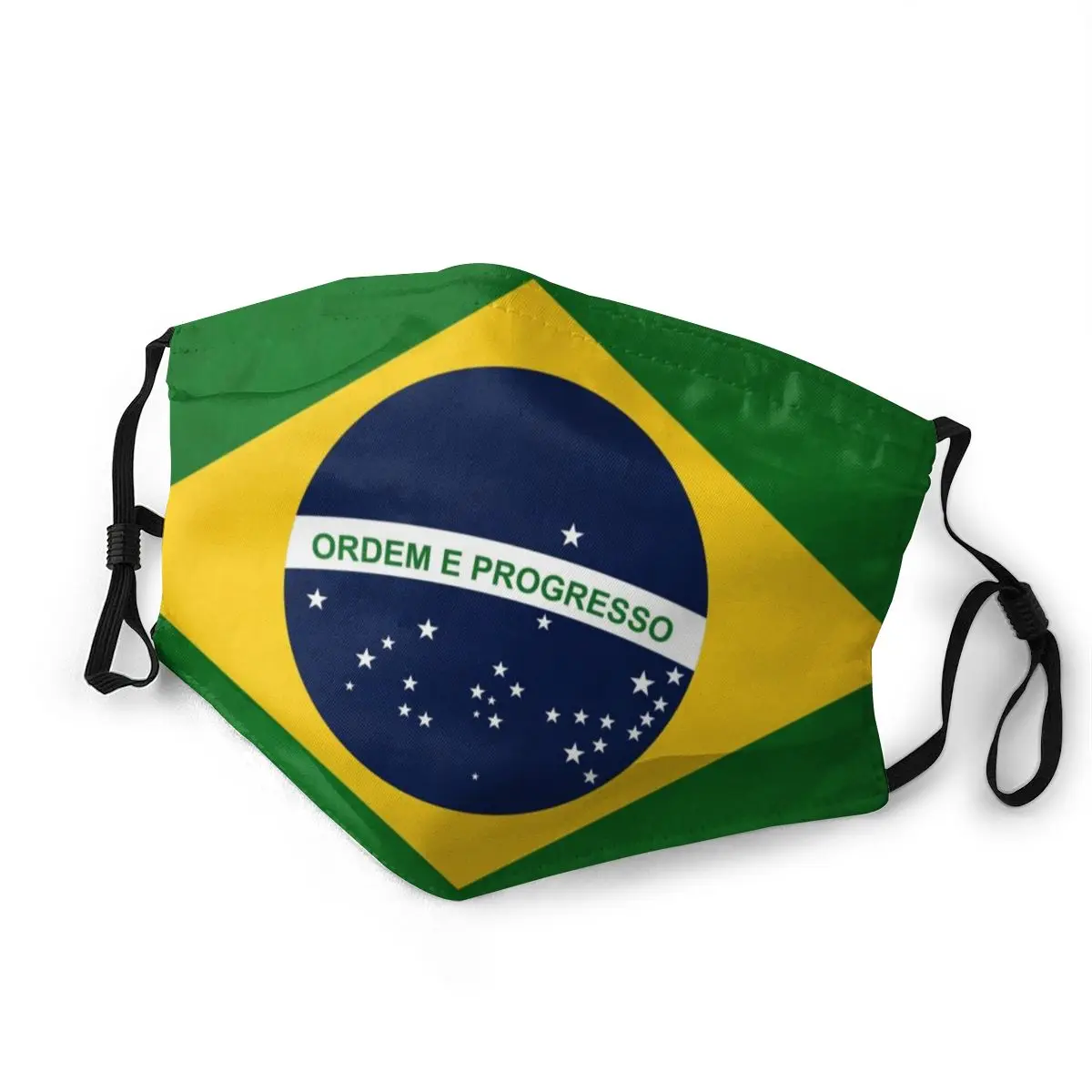 Ochranná maska s filtrom Brazília Vlajkou (1) proti prachu PM2.5 opätovne dospelých dospievajúce dieťa dievča