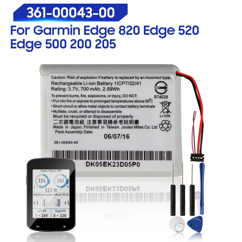 Originálne Náhradné Batérie Pre Garmin Edge820 Okraji 520 Edge 500 205 200 Okraji 820 GPS Cyklistické Počítač 361-00043-00 Originálne