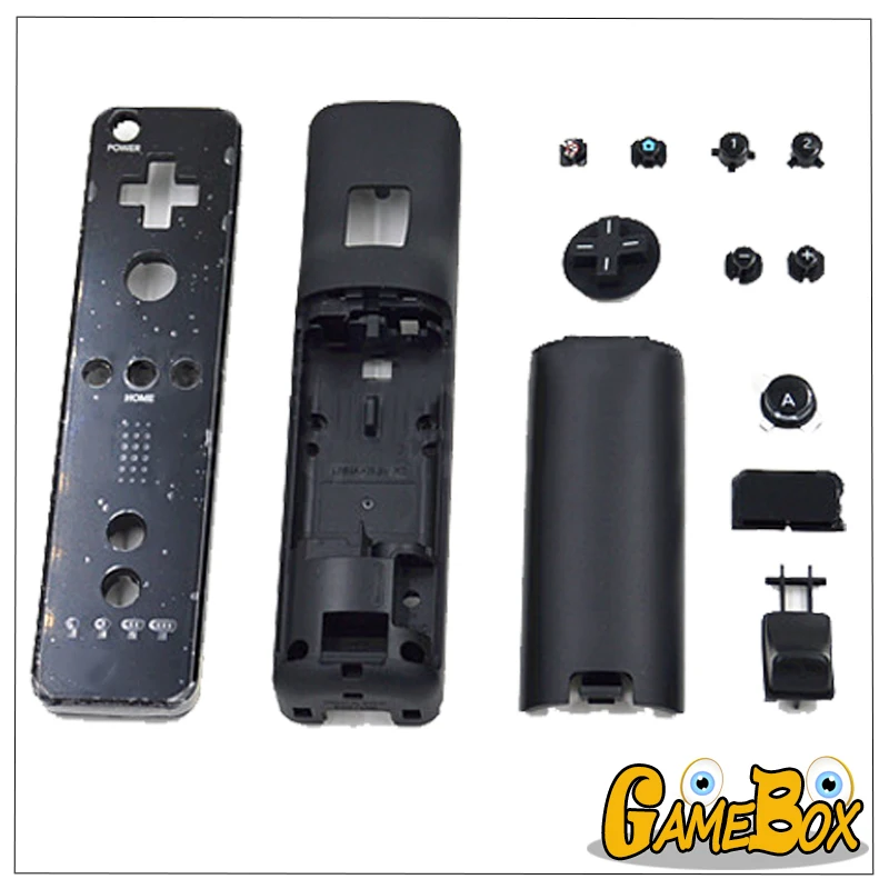 Originálne Čierna/Biela Plný Nastaviť Rukoväť púzdro Kryt pre Nintend Wii Hornej Dolnej Rukoväť Shell Celý Set Tlačidlo Pre Wii Remote