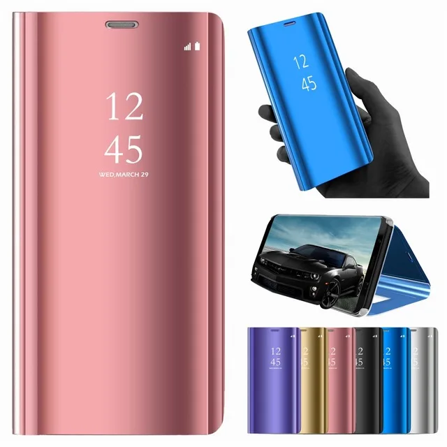 P Smart 2019 Jasné Zrkadla Prípade Huawei P10 P20 Lite 2017 Plus Pre Mate 10 20 lite 40 pro 20X česť 9 8 flip Y6 2018 Prípade