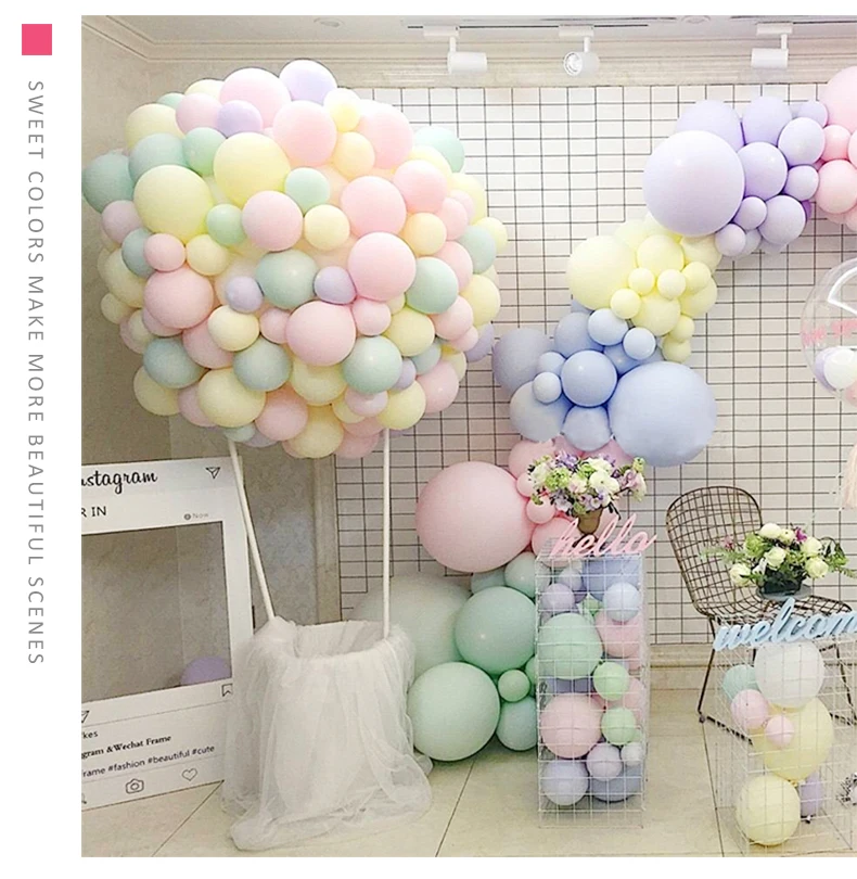 Partigos 50pcs 5Inch candy Macaron Latexové balóny Hélium Balón Pre Strán, Svadby, Narodeniny Dieťa Hračky Globos Strany Balóny