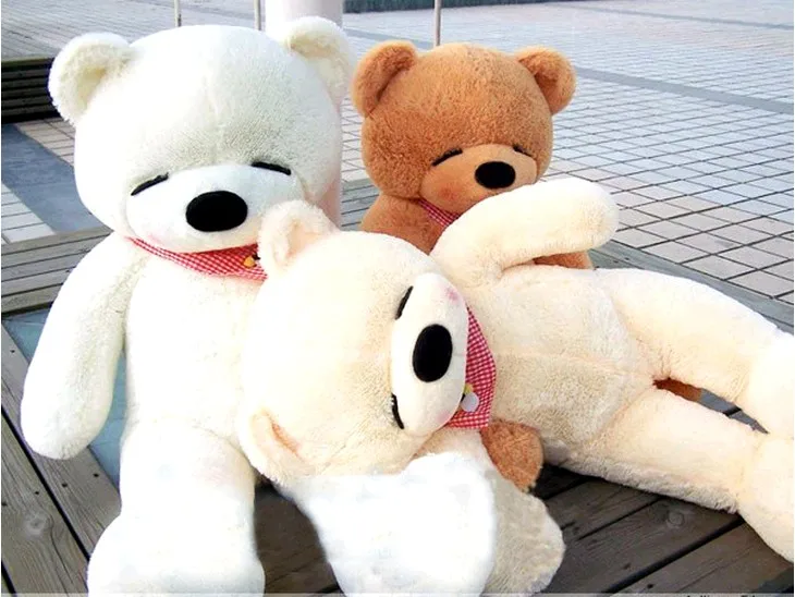 Plyšové hračky Wholesale60cm 100 2m 2.3 m obrovské teddy Oči zatvorené medveď Polotovary Niesť Kožu bábika /vianoce/darček k narodeninám