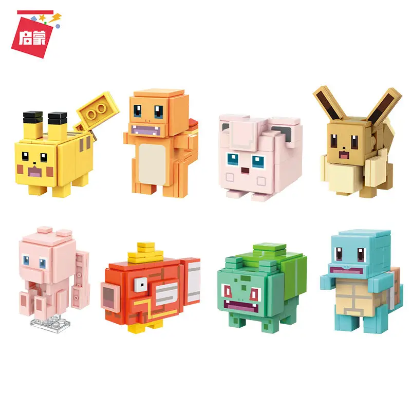 Pokemon hračky Série Stavebné Bloky Spojov Hračky Zmontované Obrázok Model Hračky Pocket Monster Hra Bábiky Bloky Deti DIY Hračka