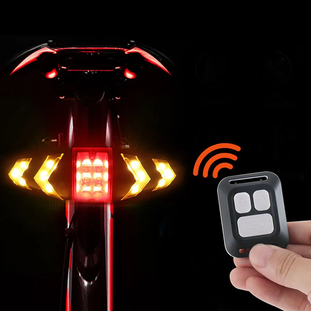 Požičovňa LED zadné svetlo na Bicykel Zadné koncových svetiel Smart Bezdrôtové Diaľkové Ovládanie Zase Signálneho Svetla Cyklistické Bezpečnostné Výstražné Svietidlo