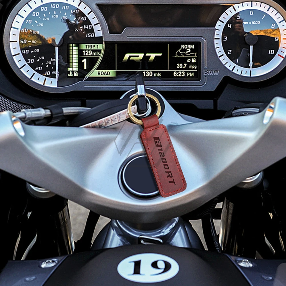 Pre BMW Motorrad R1200RT R1200 RT Motocykel Cowhide Keychain Krúžok na kľúče