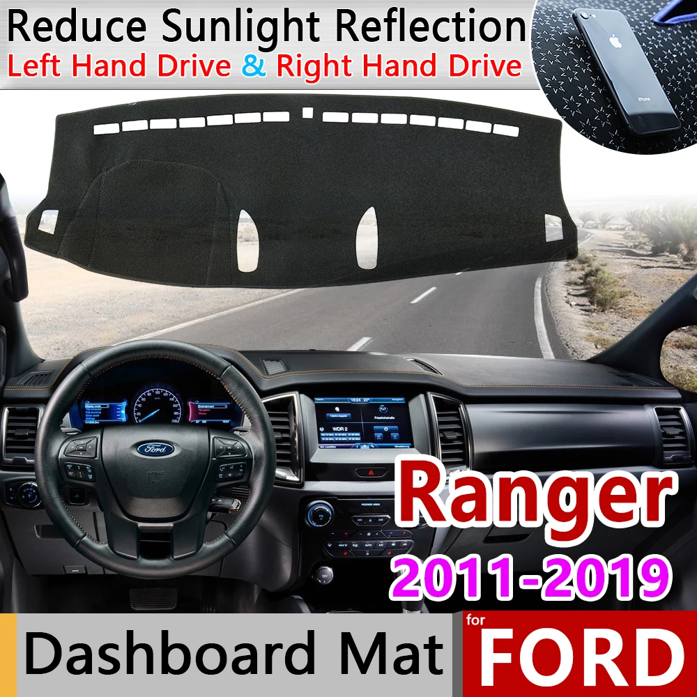 Pre Ford Ranger T6 2011 2012 2013 2016 2017 2018 2019 Anti-Slip Mat Panel Kryt Pad Slnečník Dashmat Príslušenstvo