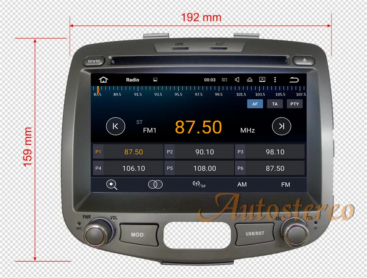 Pre Hyundai I10 2007-2013 Auto stereo auto navi autostereo multimediálny prehrávač vedúci jednotky Android 9.0 Auta GPS Navigácie DVD Prehrávač