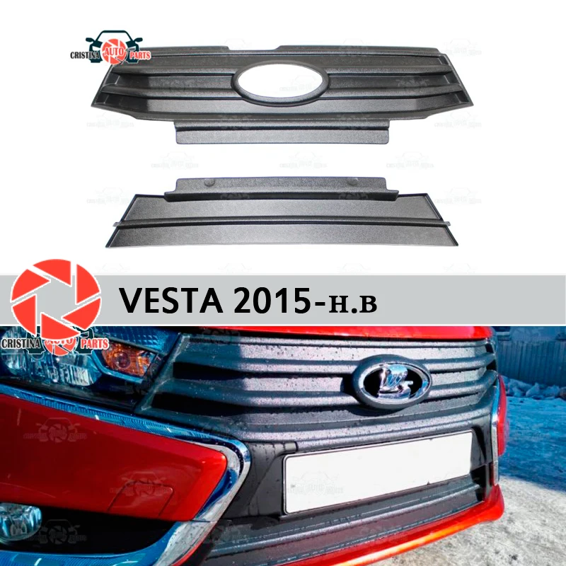 Pre Lada Vesta - zimná čiapka na prednej mreža chladiča nárazníka plastu ABS stráže doplnky ochrana vozidla styling dekorácie