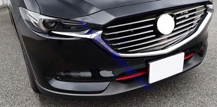 Pre Mazda CX-8 CX8 2018-2019 ABS Chrome Predné Centrum Oka Mriežky Gril Kryt Radiátora Pás Čalúnením Dekorácie Auta Styling