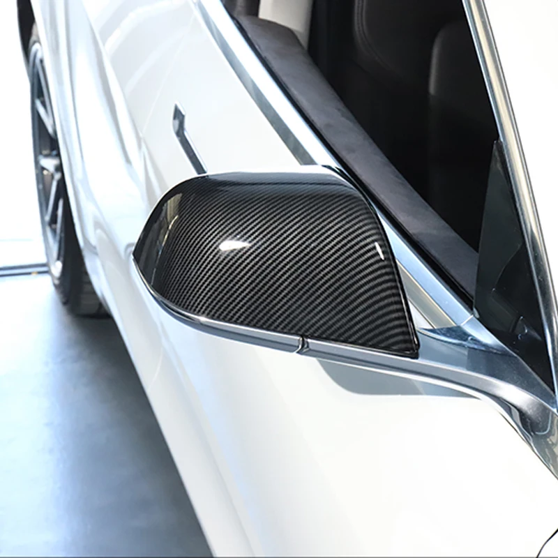 Pre Tesla Model 3 2017 2018 2019 ABS Auto Strane Dverí, Spätné Zrkadlo Chrániť Rám, Kryt Výbava Uhlíkových Vlákien Štýl Spätné Zrkadlo Pokrytie