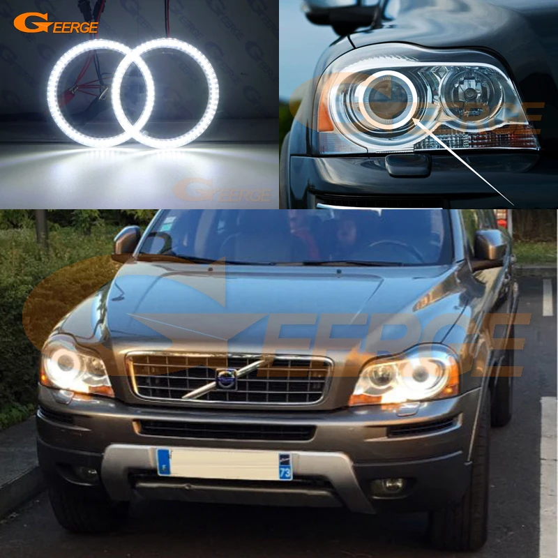 Pre Volvo XC90 som 2008 2009 2010 2011 2012 2013 Facelift xenon HD Ultra svetlé SMD LED Angel Eyes halo prstene, súpravy denného Svetla