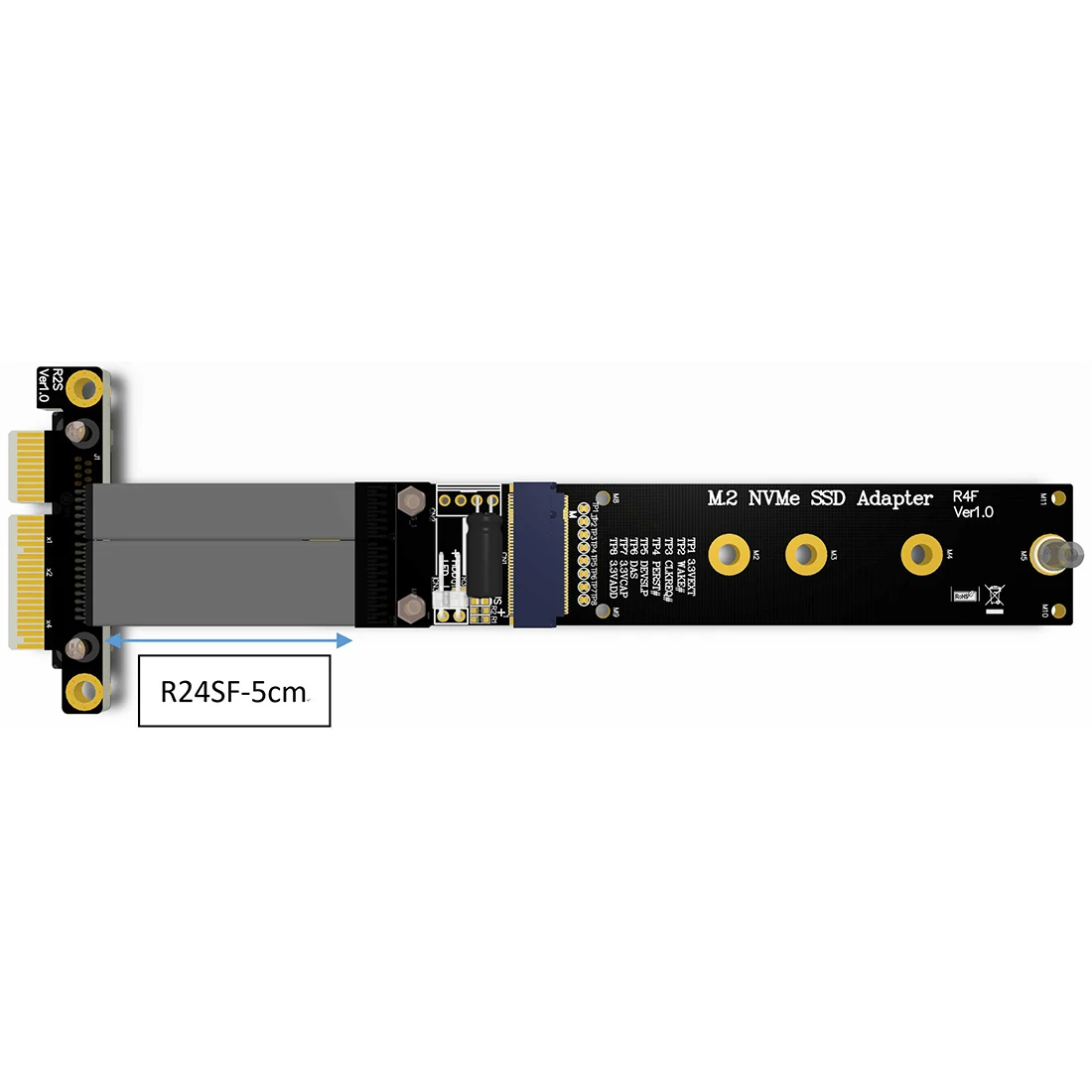 Predlžovací Kábel R44S/R24SF M. 2 pre NVMe SSD (Solid State Drive) Stúpačky Karty M2 PCI Express 3.0 PCIE X4 Plnej Rýchlosti 32 G/bps