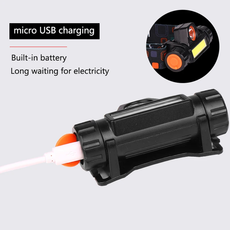 Prenosný mini Výkonné LED Svetlomet XPE+KLAS USB Nabíjateľné Svetlometu vstavanej Batérie Vodotesné Vedúci Pochodeň Vedúci svetlo