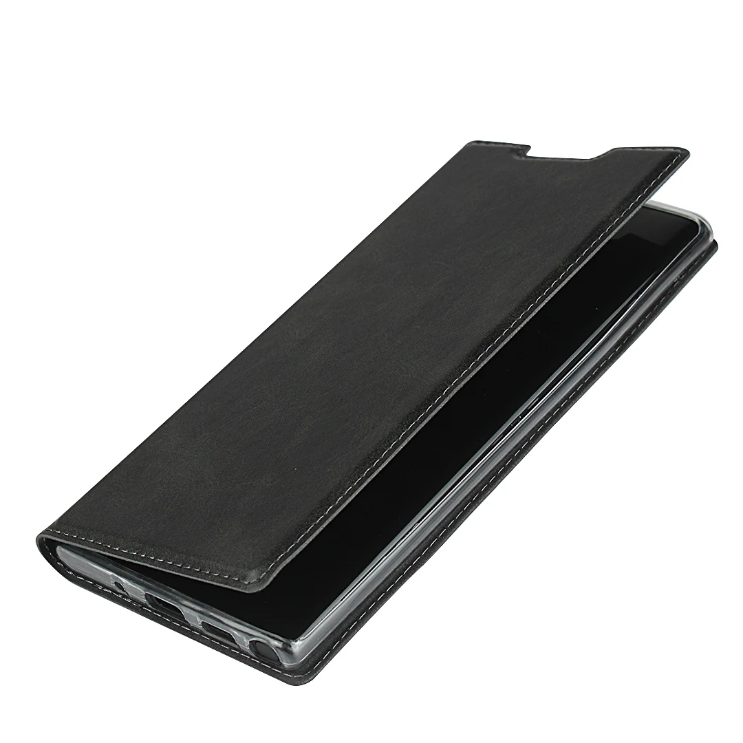 Prémia Kožené flip Prípade Flip Cover obal pre Samsung Galaxy Note 10 Plus (5 G) Ultra-Tenké Magnetické adsorpcie Prípade podnikania