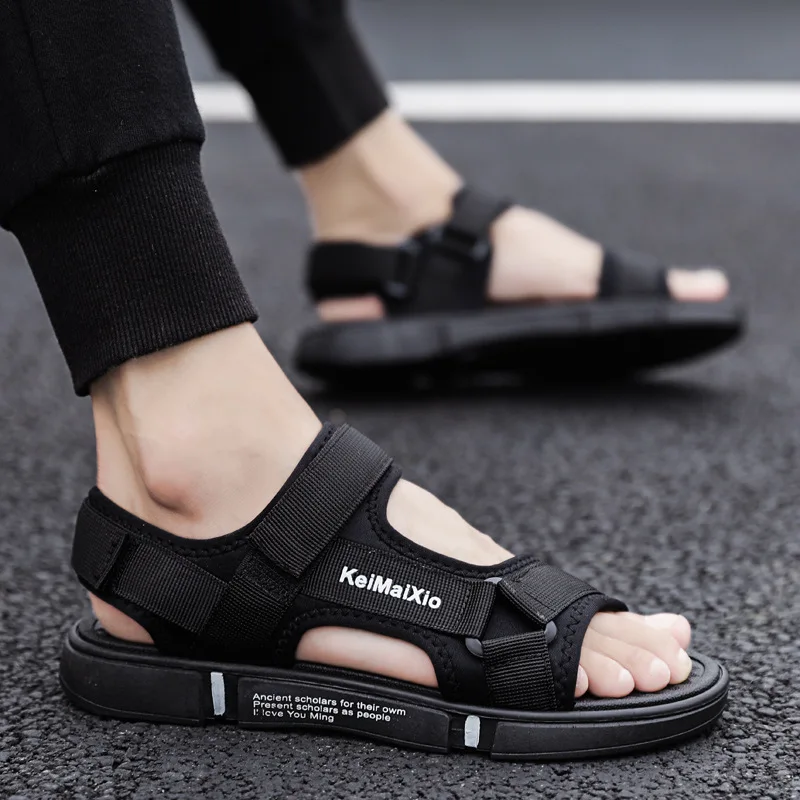 Pánske členkové topánky sandále pohodlné mäkké vamp non-slip priedušná podrážkou