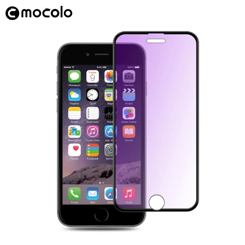 Pôvodné Mocolo 3 v 1 Screen Protector Sklo Pre iPhone 6 7 8 3D Zakrivené Hrany Tvrdené Sklo Film Plný Kryt Proti Modré Svetlo