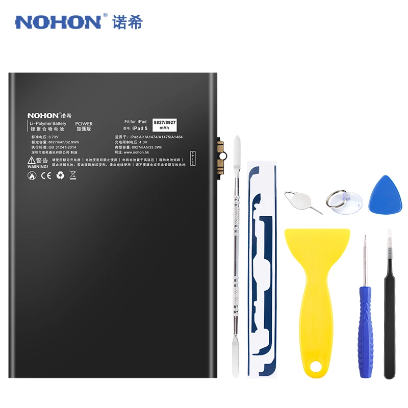 Pôvodné NOHON A1474 Batérie Pre iPad 5 Vzduchu A1484 A1475 iPad5 8927mAh Náhradná Bateria Lítium-Polymérová Batarya Bezplatné Nástroje