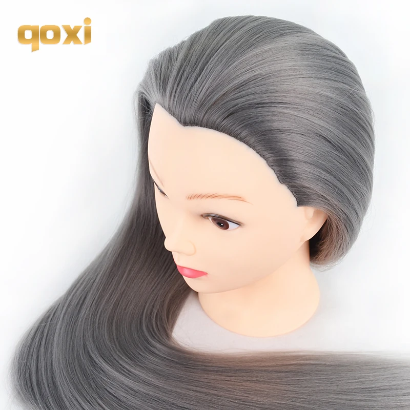 Qoxi Odbornej prípravy hlavy, dlhé husté vlasy praxi Kadernícke kati bábiky vlasy Styling maniqui tete na predaj