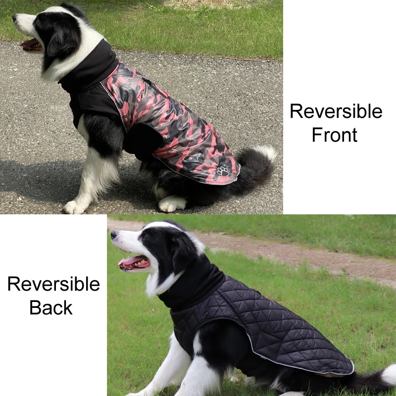 Reflexné Oblečenie pre psy, pre Malé a Stredne Veľké Psy Zimné Reverzibilné Psa Bunda Teplá Diamond Prešívaný Mäkké Pet Oblečenie Psa Kabát