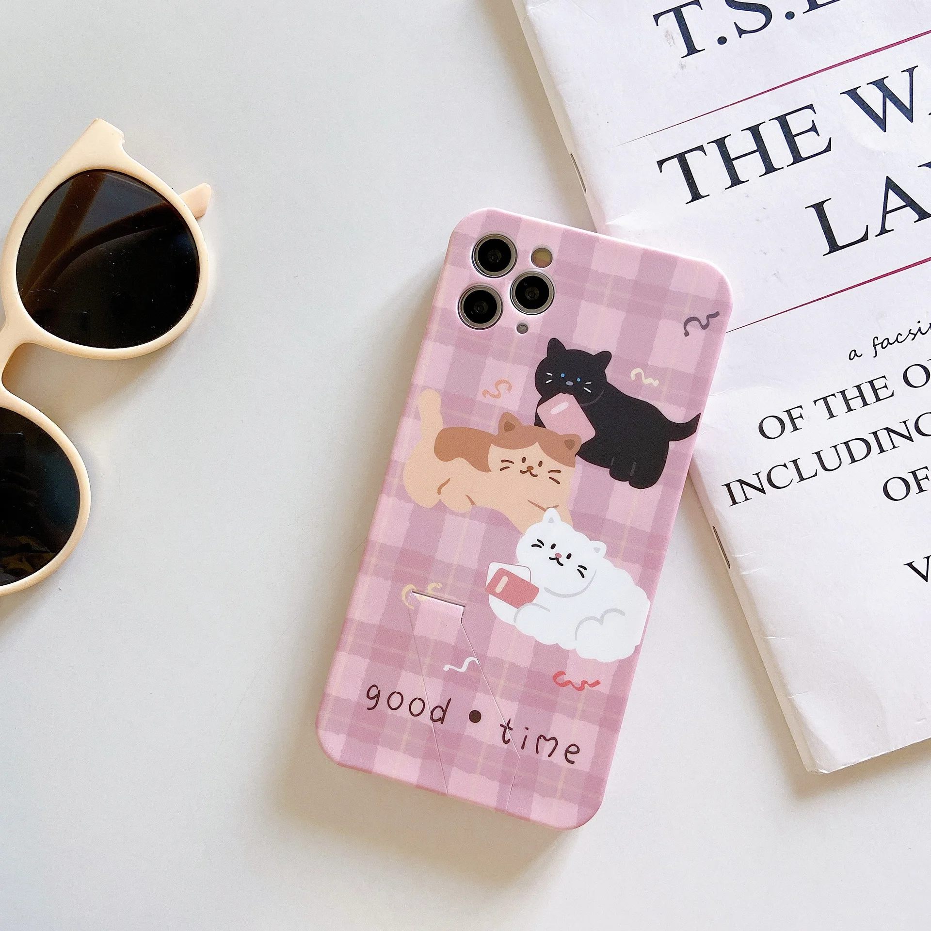 Retro sladké mačky Strany kawaii japonský Telefón puzdro pre Apple iPhone 12 11 Pro Max Xr Xs Max 12 7 8 Plus 7Plus prípade Roztomilé Mäkké pokrytie