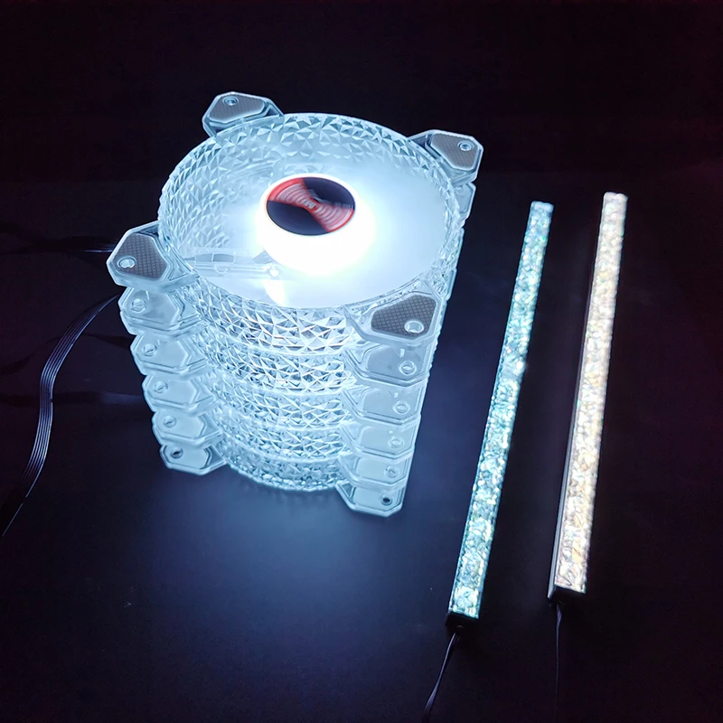 RGB Diamond Aspekt Prípade Ventilátory 120mm Ultra-Tichý RGB Šasi, Chladenie, Ventilátory s Diaľkovým ovládačom Rýchlosti Nastaviteľné Farebné