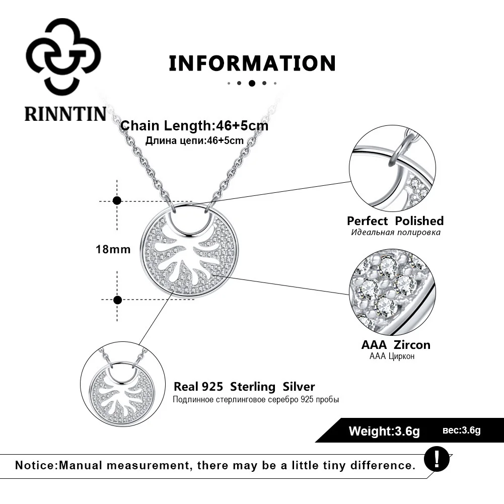 Rinntin 925 Sterling Silver Dreamcatcher Prívesky pre Ženy Ideálny Leštený Strieborný Náhrdelník AAA Zirkón Šperky TSN119