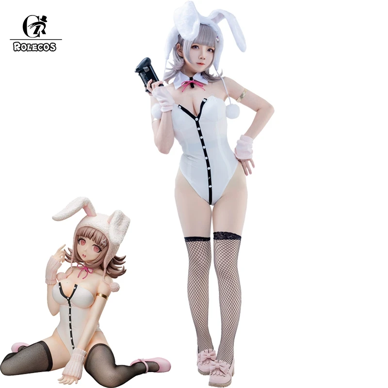 ROLECOS Super DanganRonpa 2 Cosplay Kostým Nanami ChiaKi Bunny Dievča Cosplay Jumpsuit Ženy Sexy Kombinézu Halloween Party Romper