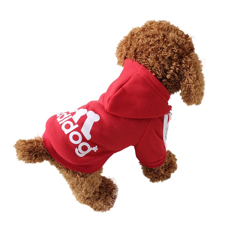 Roztomilý Adidog Hoodie Pet Oblečenie pre Psa Sveter Šteňa Mikina Teplé Malé Kabát Vianočný Darček pre psov Chihuahua