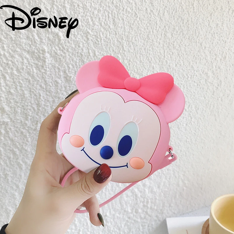 Roztomilý Mickey Mouse Tašky Deti Malé Messenger Taška Minnie Mince Kabelku Dievčatá Silikónové Karty Taška Malý Prívesok prívesok
