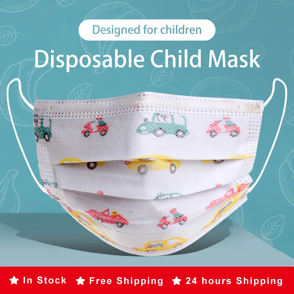 Rýchle Dodanie Dieťa Deti Jednorazové Pleťové Masky Proti Prachu Znečistenia Masky Textílie Meltblown Prachotesný Cartoon Maska Mascarillas