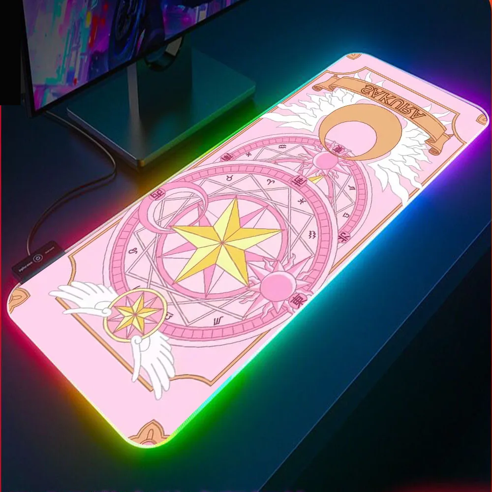 Sailor Moon Anime RGB 900*400 Gumy Herné Podložka pod Myš s LED Podsvietenie Klávesnice Notebooku Pad Anti-Slip Najlepší Výber CS Mousepad XL Mat