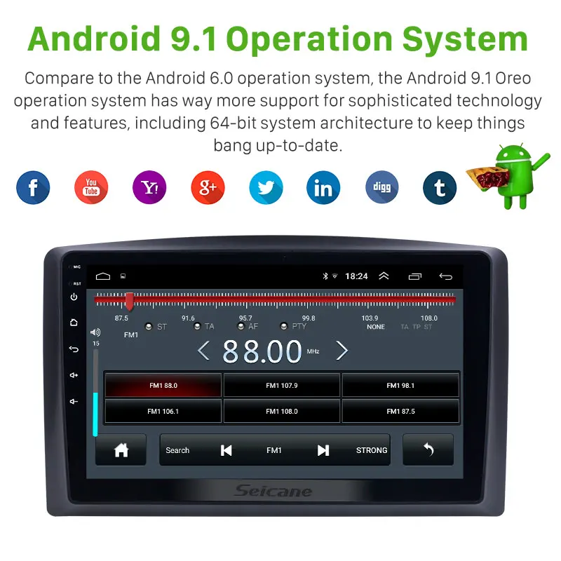 Seicane Android 10.0 RAM 2GB Auto Stereo Rádio GPS Multimediálne Jednotky Hráč na rok 2016 2017 2018 BENZ VITO podporu TPMS