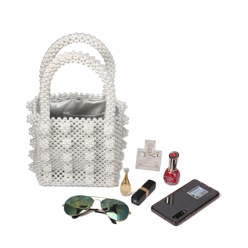 SEKUSA dizajn Značky ženy korálkové kabelky s vreckové kabelku strapec pearl spojka večer tašky pre strany držiteľa prípade