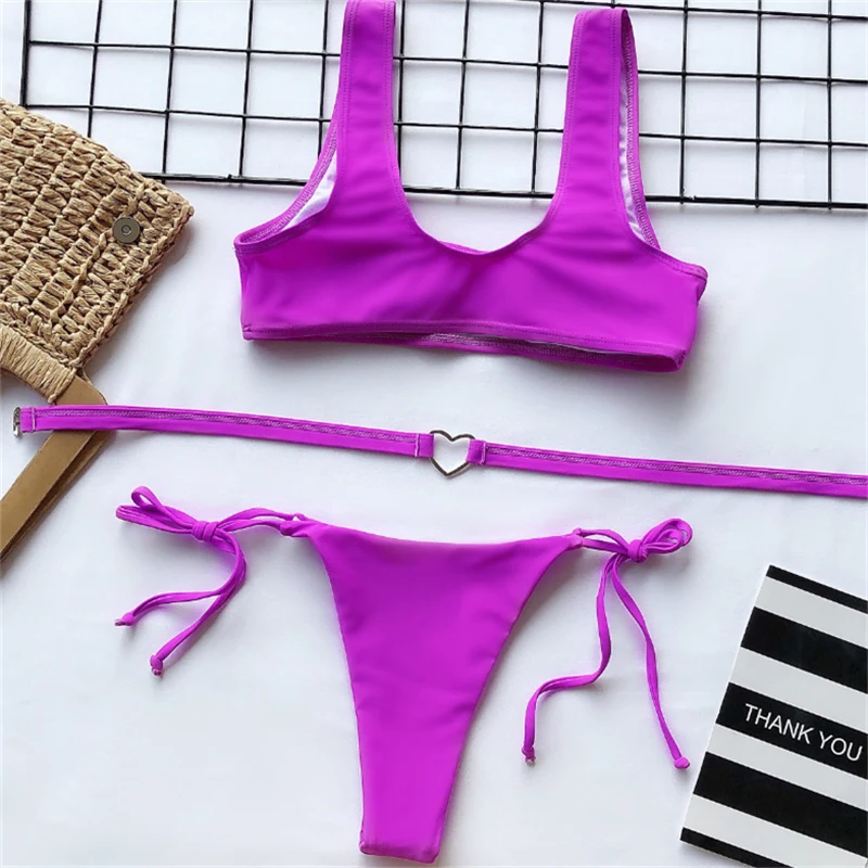 Sexy Pevné Bikini Set 2019 Push Up Micro Bikini, Plavky Žien Nové Plavky So Srdcom Pás Plávať Plavky Dva Kusy Biquini