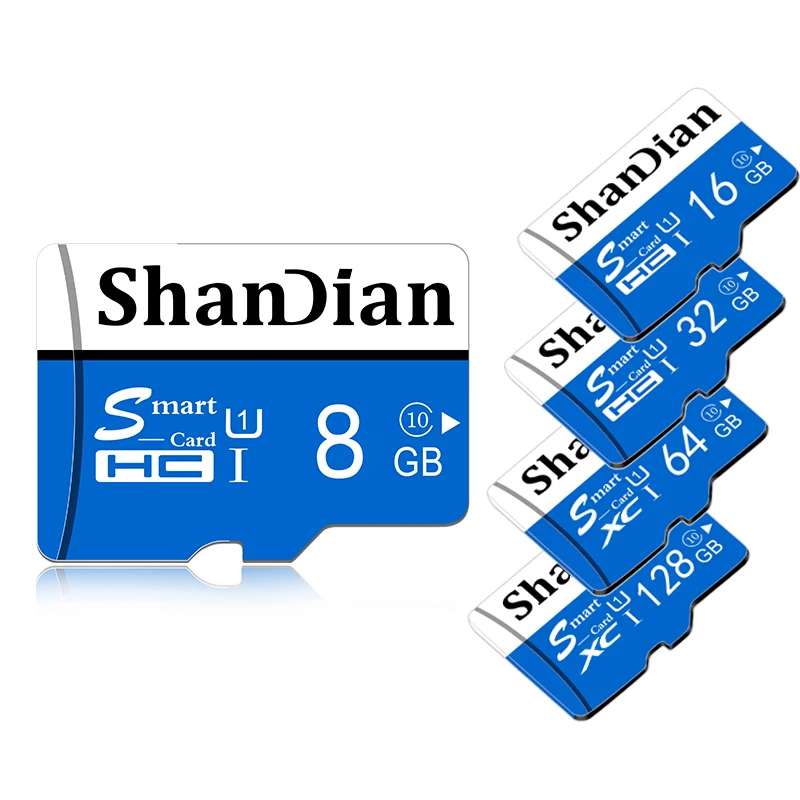 SHANDIAN Micro SD Kartu class 10 Pamäťová Karta SDHC-SDXC 16 GB 32 GB, 64 GB 8 GB 128 GB TF karty