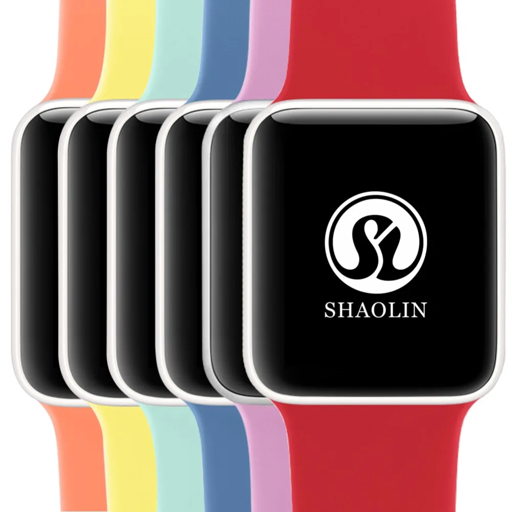 SHAOLIN Smart Hodinky Remienok Športové silikónový Pre Apple iwatch Série 5/4 Nahradiť Náramok na Zápästie watchband pre apple hodinky 42mm