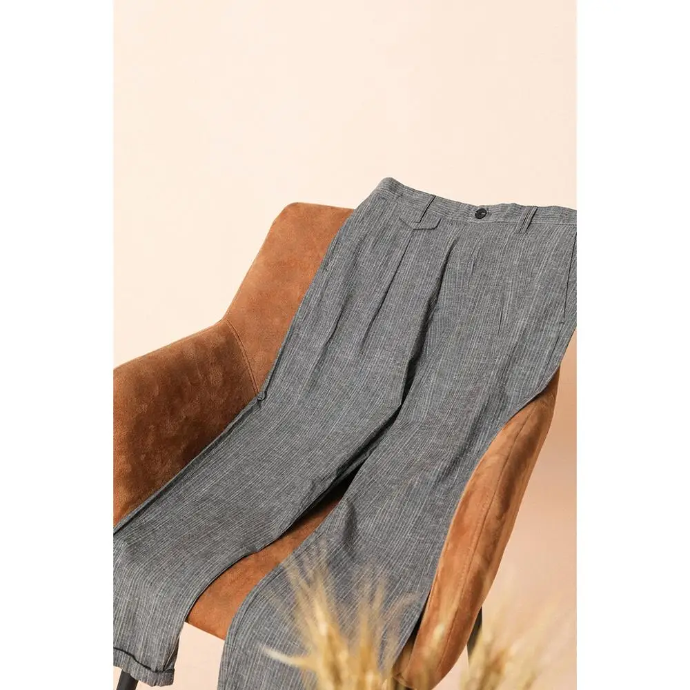 SIMWOOD 2020 lete nové pohodlné zúžený vetical pruhované nohavice mužov bežné enzým umývanie tenké plus veľkosť členok-dĺžka nohavice
