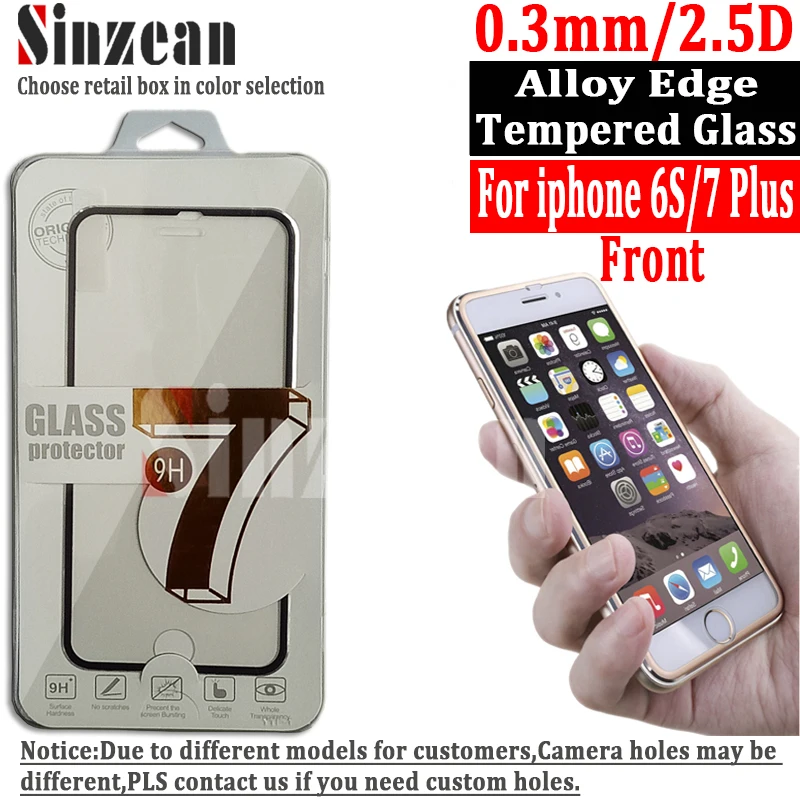 Sinzean 50pcs Pre iphone 8 plus/7 plus/ 6/6S Plus 3D Zakrivené Plný pokryté zliatiny Titánu Hrany Tvrdené sklo screen protector
