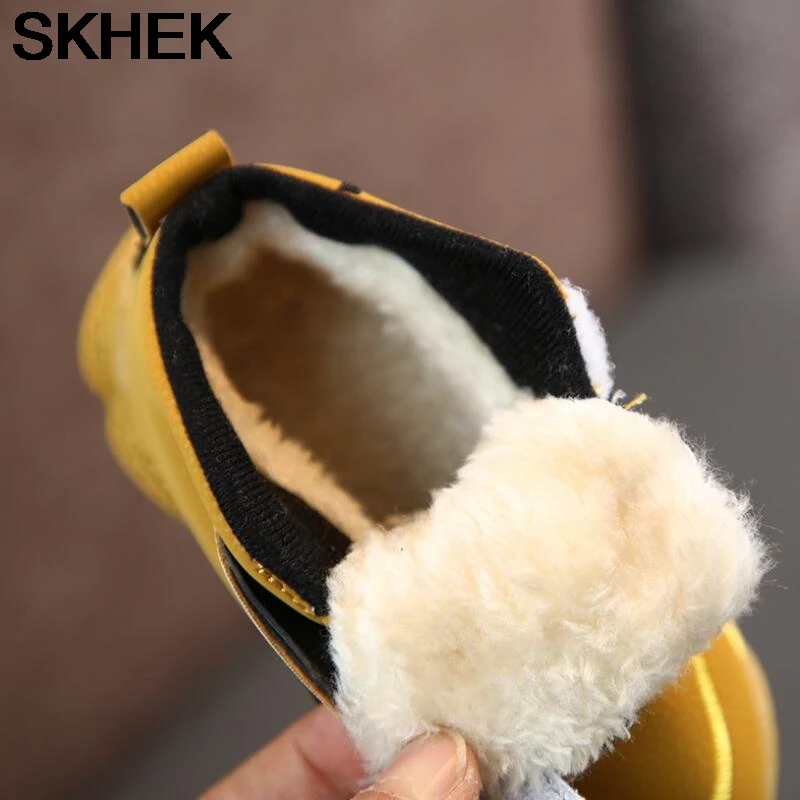 SKHEK Teplá bavlnená obuv pre deti s downovým zimné športové topánky pre chlapcov 1-5 rokov Dievčatá sneh topánky na detská obuv