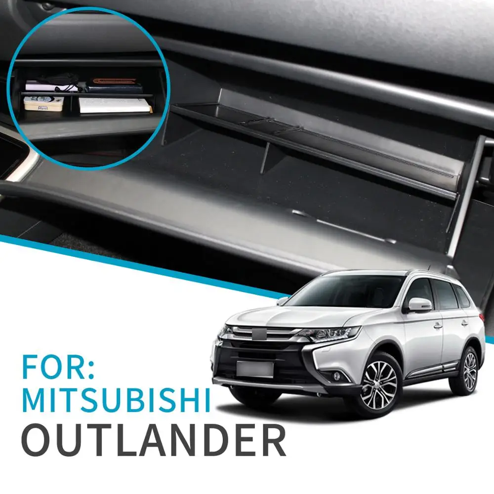 Smabee Auto Rukavice Box Interval pre Mitsubishi Outlander 2013 ~ 2019 Príslušenstvo Konzoly Upratovanie, Centrálne Co-pilot Úložný Box