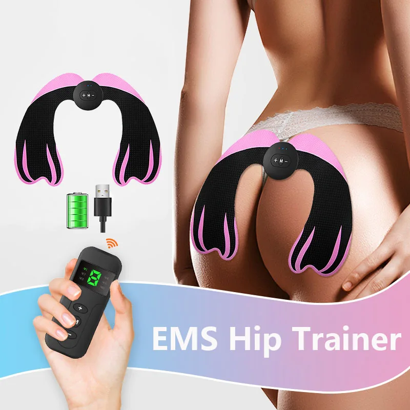 Smart EMS Hip Tréner Svalový Stimulátor Zadok Toner S Diaľkovým ovládaním Upozorňuje Zadok Masáž Stroj Fitness Vybavenie