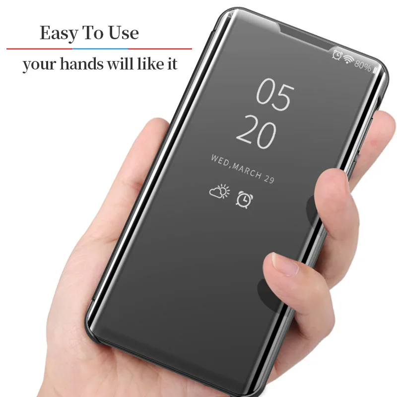 Smart Flip Zrkadlo obal Pre Samsung Galaxy S20 FE 2020 Poznámka 20 Ultra 10 S10E s rezacím zariadením S10 Lite S8 S9 S7 S6 Okraji Plus 5G Telefón Luxusné Kryt